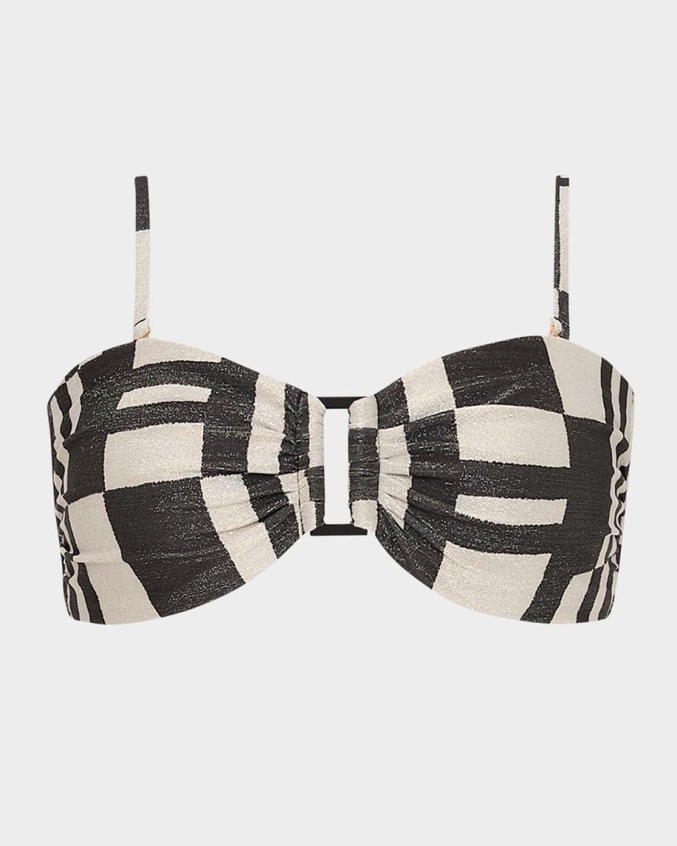 Barcelona Shimmer Puzzle Bandeau Bikini Top